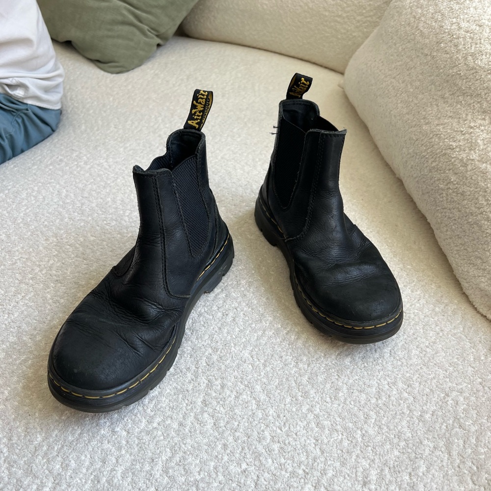 Dr. Martens Black Leather Chelsea Ankle Boots